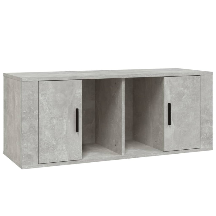 Tv Cabinet Concrete Grey 100X35X40 Cm Engineered Wood Nolnba
