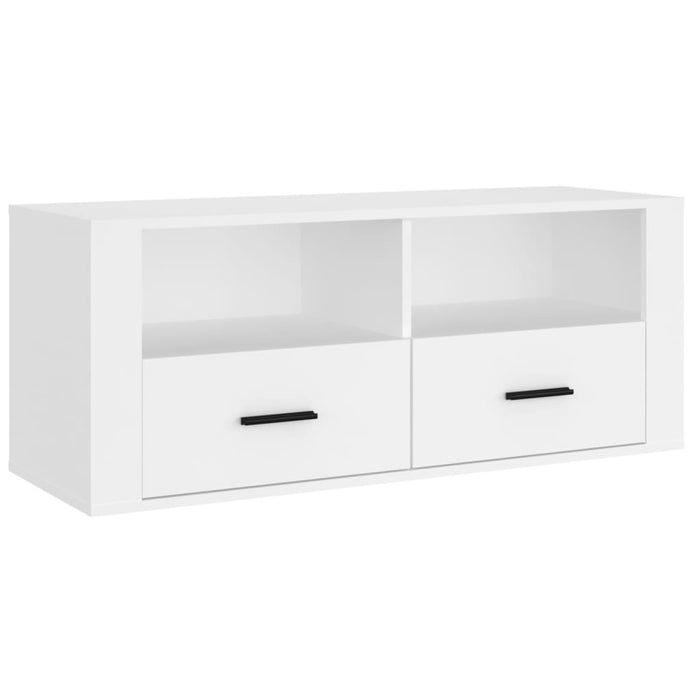 Tv Cabinet White 100X35X40 Cm Engineered Wood Nolnbn
