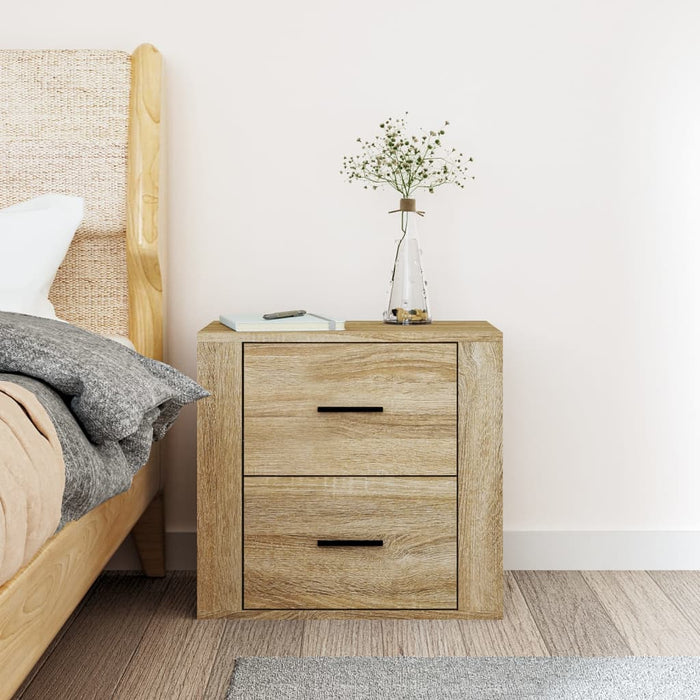 Wall-Mounted Bedside Cabinet Sonoma Oak 50X36X47 Cm Nolnpk