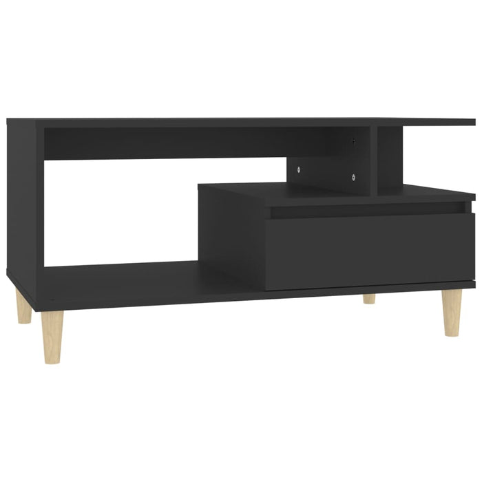 Coffee Table Black 90X49X45 Cm Engineered Wood Noklot