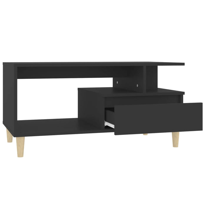 Coffee Table Black 90X49X45 Cm Engineered Wood Noklot