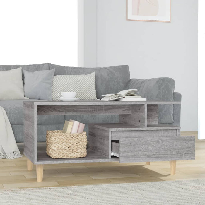 Coffee Table Grey Sonoma 90X49X45 Cm Engineered Wood Noklon