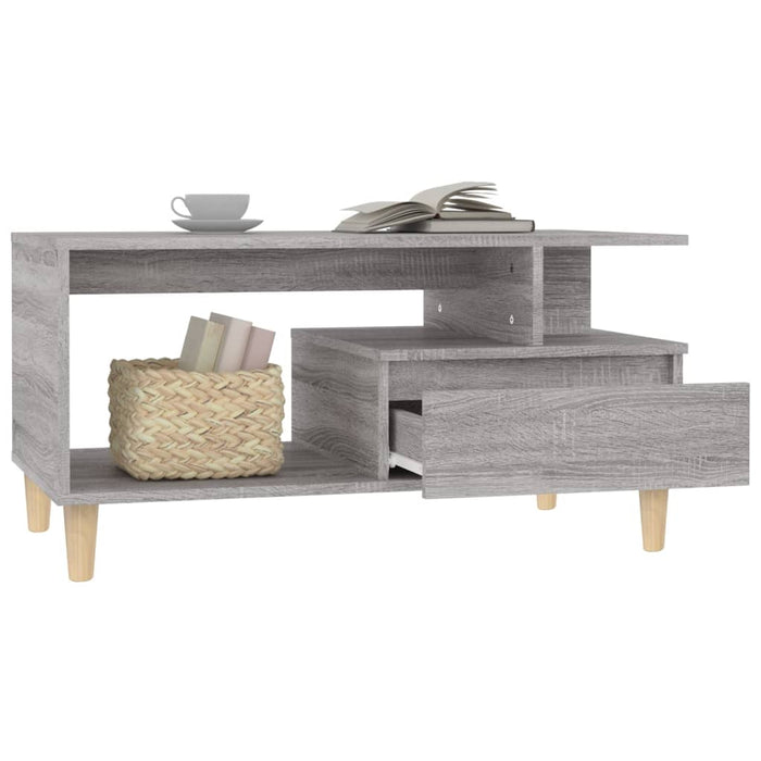 Coffee Table Grey Sonoma 90X49X45 Cm Engineered Wood Noklon