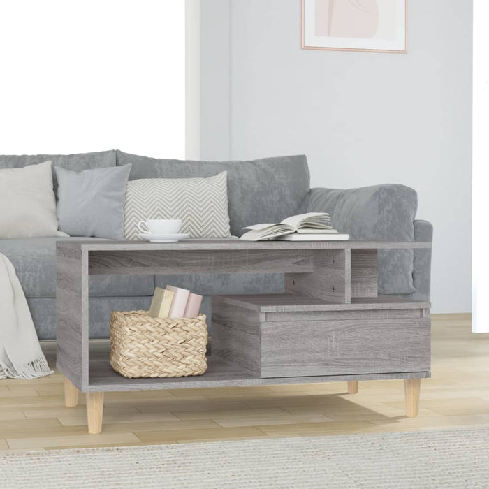 Coffee Table Grey Sonoma 90X49X45 Cm Engineered Wood Noklon