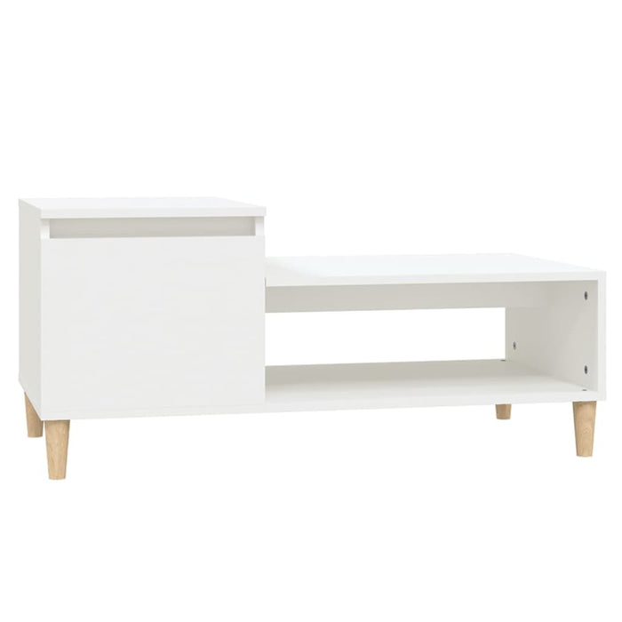 Coffee Table White 100X50X45 Cm Engineered Wood Nxooxa