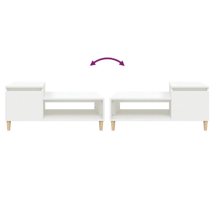 Coffee Table White 100X50X45 Cm Engineered Wood Nxooxa