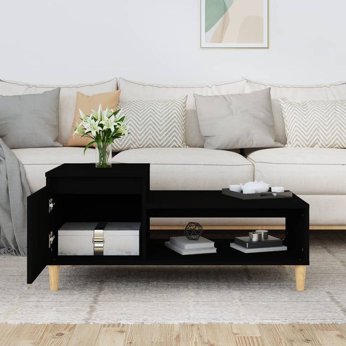 Coffee Table Black 100X50X45 Cm Engineered Wood Nxooxp