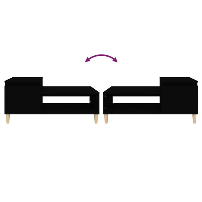 Coffee Table Black 100X50X45 Cm Engineered Wood Nxooxp