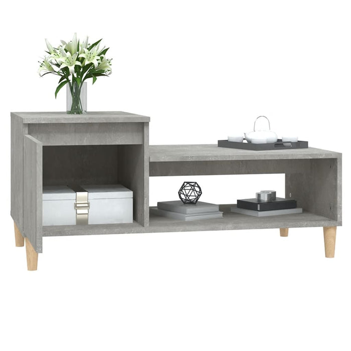 Coffee Table Concrete Grey 100X50X45 Cm Engineered Wood Nxooxn