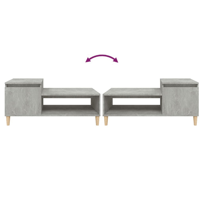 Coffee Table Concrete Grey 100X50X45 Cm Engineered Wood Nxooxn