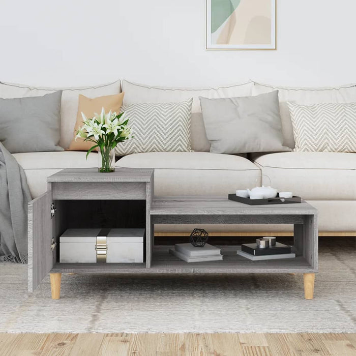 Coffee Table Grey Sonoma 100X50X45 Cm Engineered Wood Nxootb