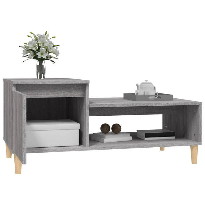 Coffee Table Grey Sonoma 100X50X45 Cm Engineered Wood Nxootb