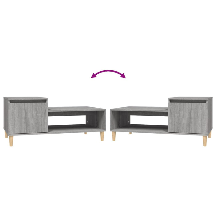 Coffee Table Grey Sonoma 100X50X45 Cm Engineered Wood Nxootb