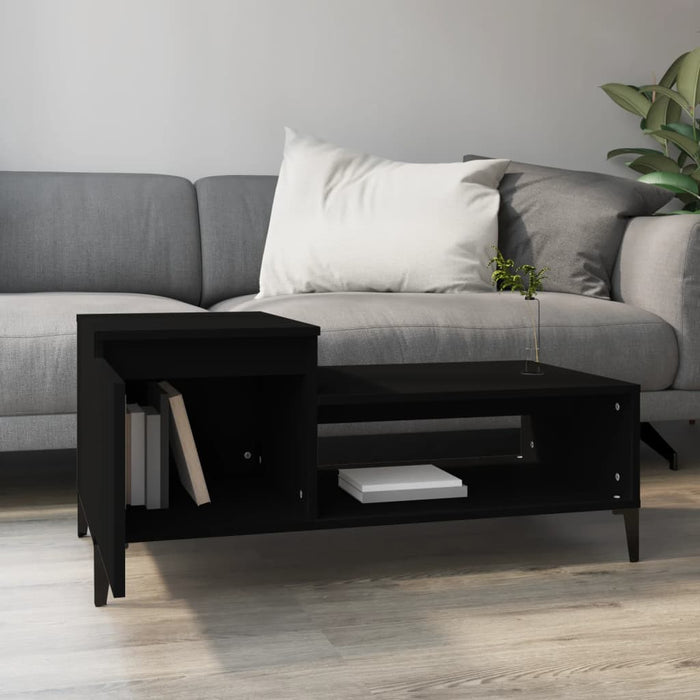 Coffee Table Black 100X50X45 Cm Engineered Wood Nxoott