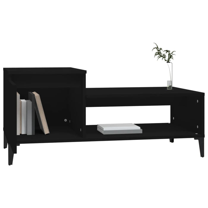 Coffee Table Black 100X50X45 Cm Engineered Wood Nxoott