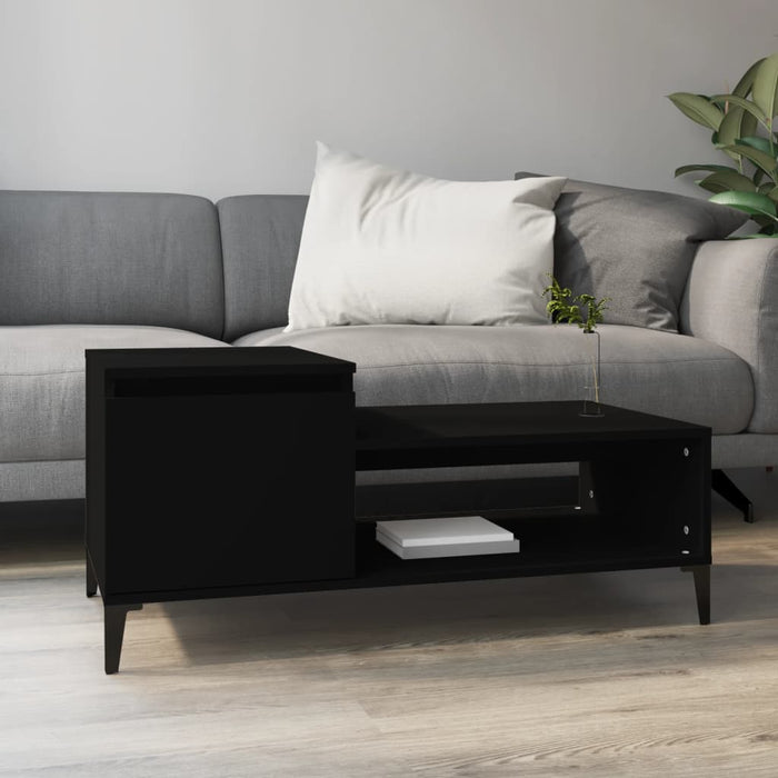 Coffee Table Black 100X50X45 Cm Engineered Wood Nxoott