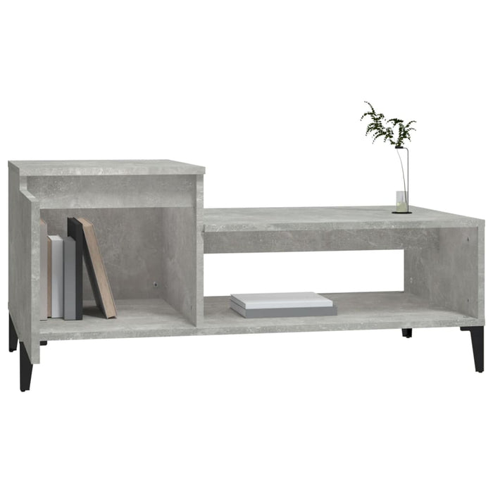 Coffee Table Concrete Grey 100X50X45 Cm Engineered Wood Nxootl