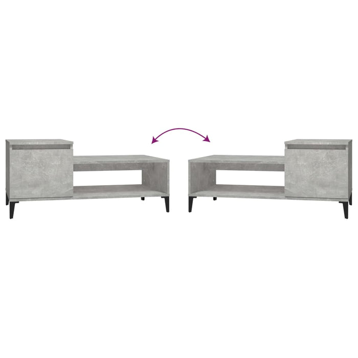 Coffee Table Concrete Grey 100X50X45 Cm Engineered Wood Nxootl