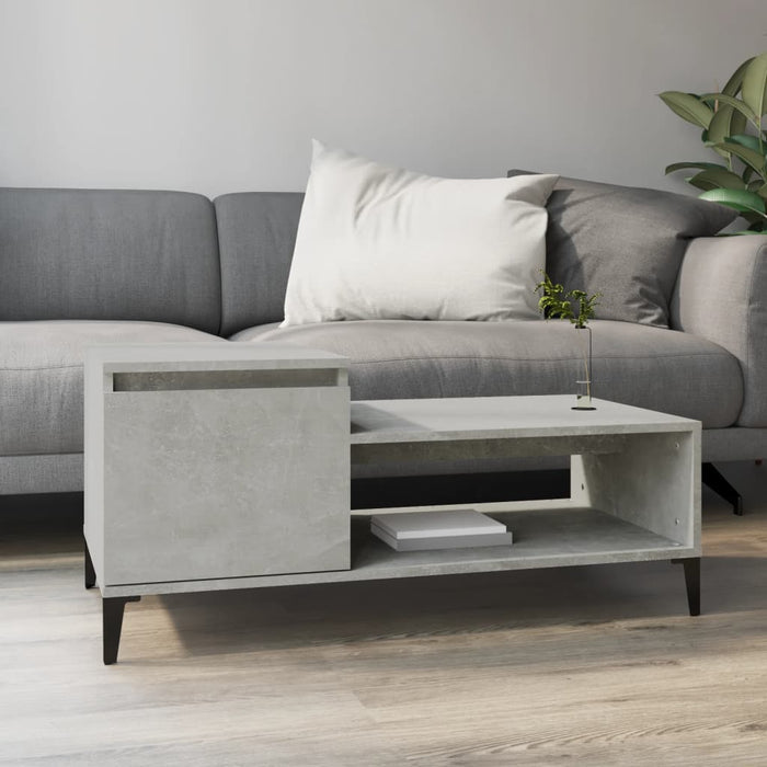 Coffee Table Concrete Grey 100X50X45 Cm Engineered Wood Nxootl