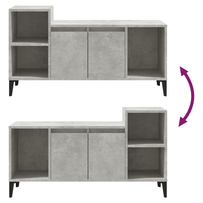 Tv Cabinet Concrete Grey 100X35X55 Cm Engineered Wood Nxoona