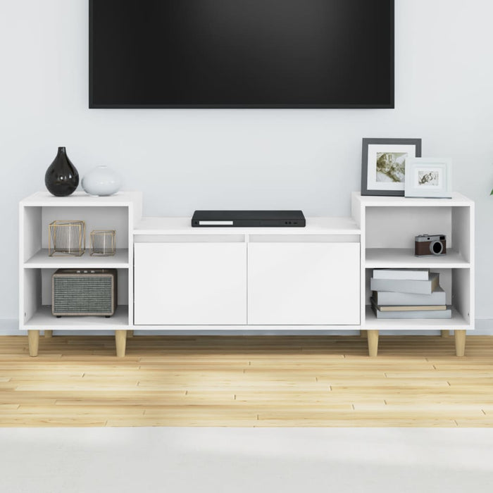 Tv Cabinet White 160X35X55 Cm Engineered Wood Nxoonn