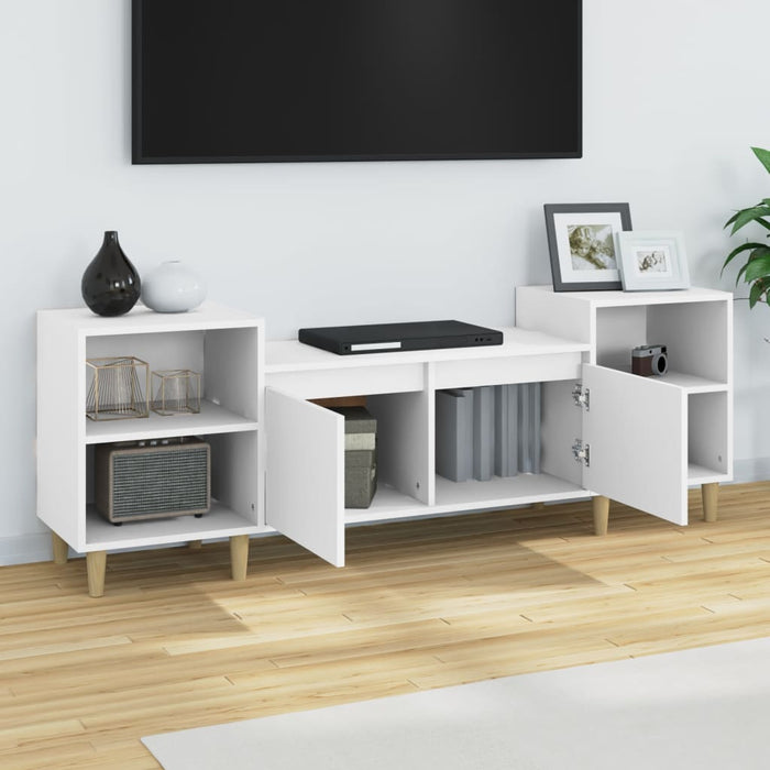Tv Cabinet White 160X35X55 Cm Engineered Wood Nxoonn