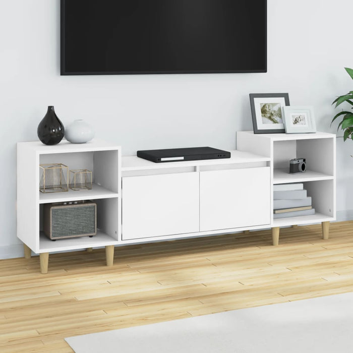 Tv Cabinet White 160X35X55 Cm Engineered Wood Nxoonn