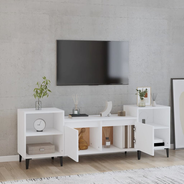Tv Cabinet White 160X35X55 Cm Engineered Wood Nxookl