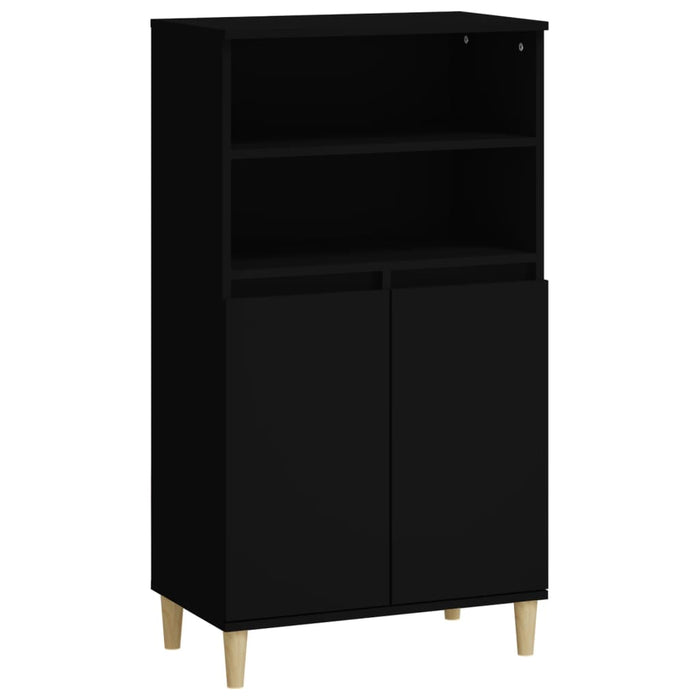 Highboard Black 60X36X110 Cm Engineered Wood Nxoxxo