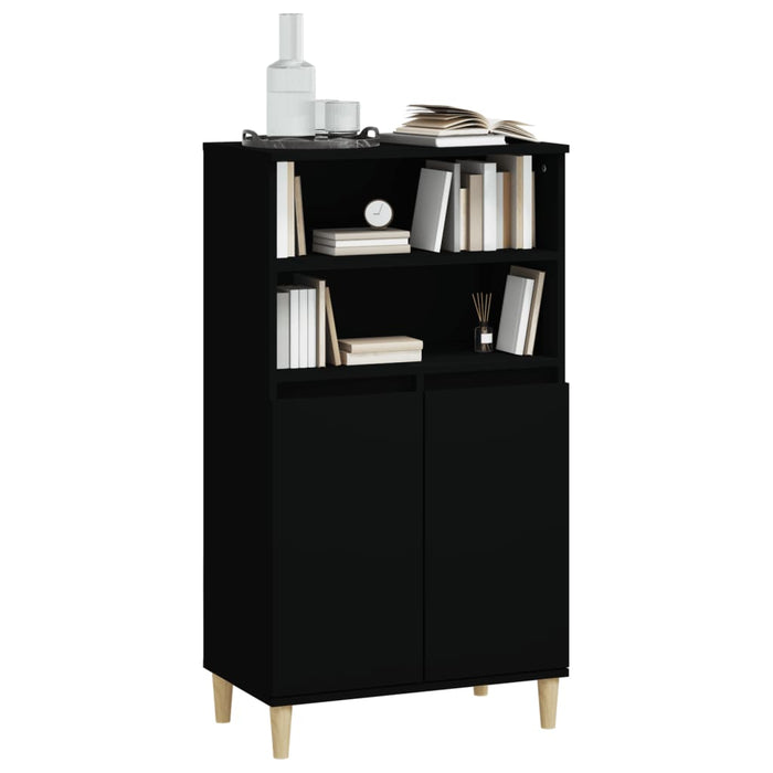 Highboard Black 60X36X110 Cm Engineered Wood Nxoxxo