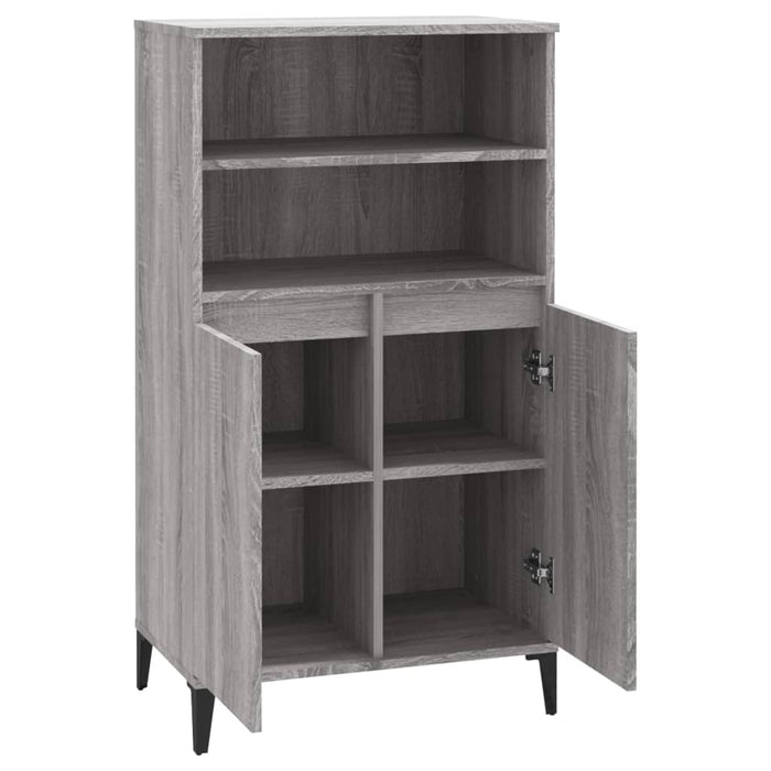 Highboard Grey Sonoma 60X36X110 Cm Engineered Wood Nxoxta