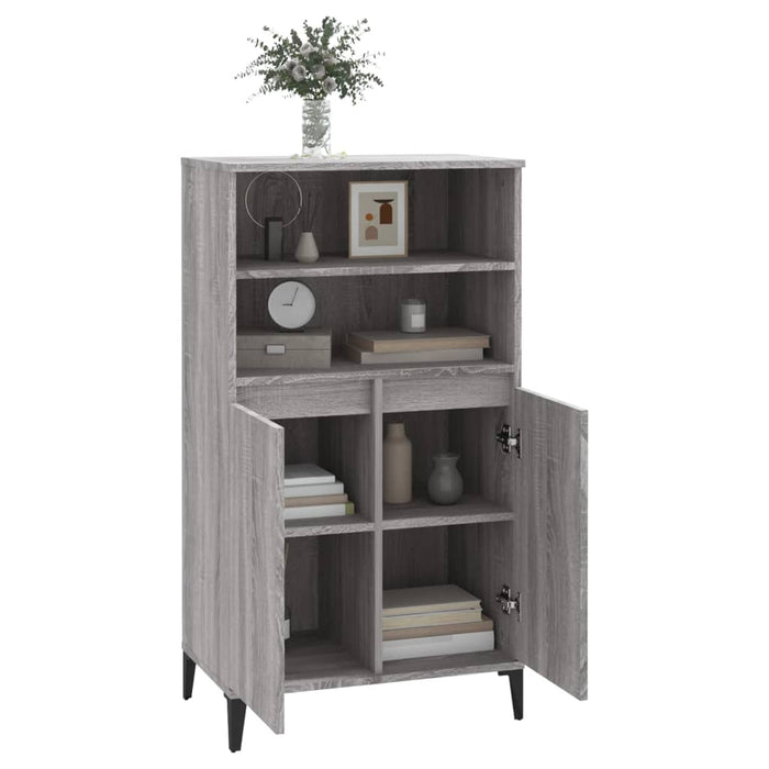Highboard Grey Sonoma 60X36X110 Cm Engineered Wood Nxoxta