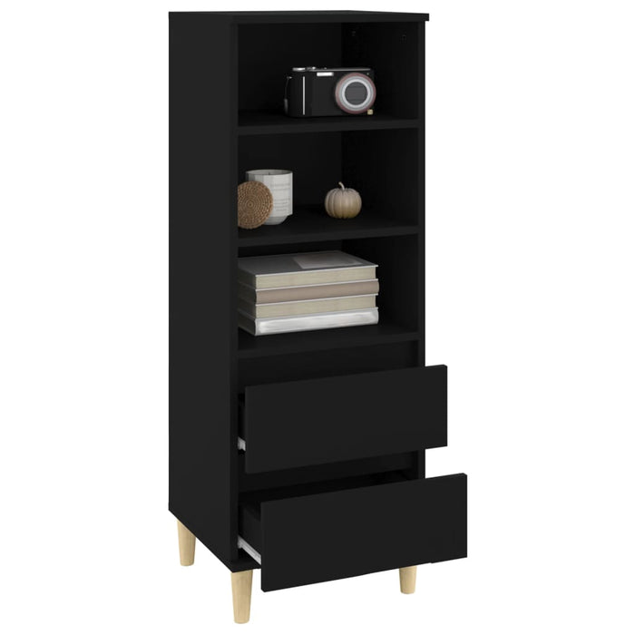 Highboard Black 40X36X110 Cm Engineered Wood Nxoxti