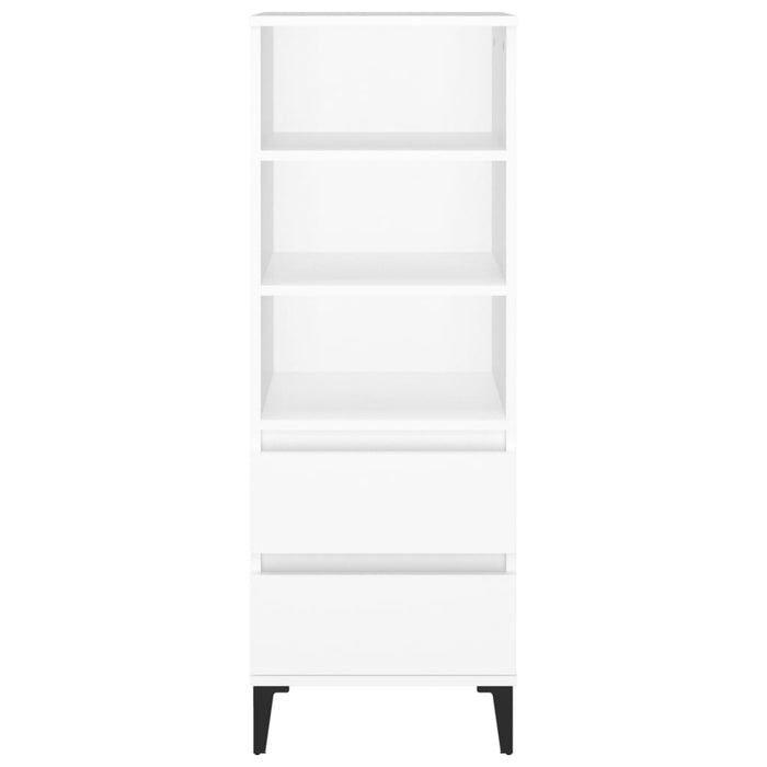 Highboard White 40X36X110 Cm Engineered Wood Nxoxaa