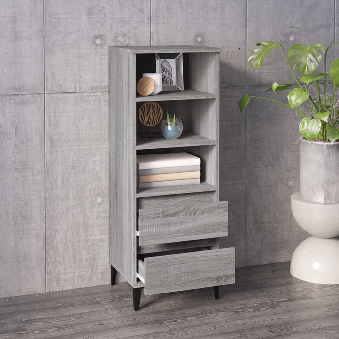 Highboard Grey Sonoma 40X36X110 Cm Engineered Wood Nxoxpb