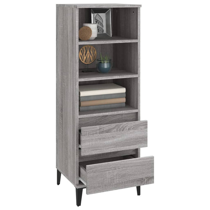 Highboard Grey Sonoma 40X36X110 Cm Engineered Wood Nxoxpb