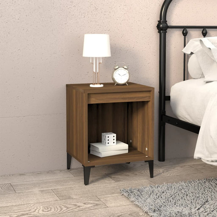 Bedside Cabinet Brown Oak 40X35X50 Cm Nxonnn