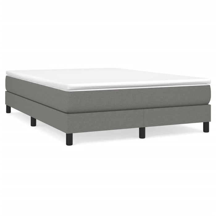 Queen Size Box Spring Bed Frame Dark Grey Fabric Toxbppn