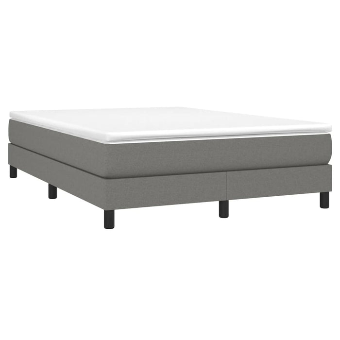 Queen Size Box Spring Bed Frame Dark Grey Fabric Toxbppn