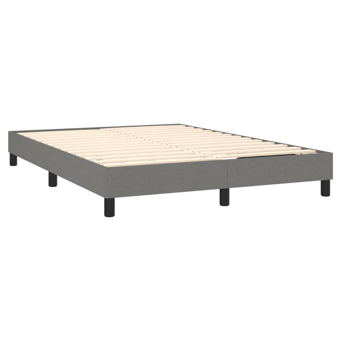 Queen Size Box Spring Bed Frame Dark Grey Fabric Toxbppn