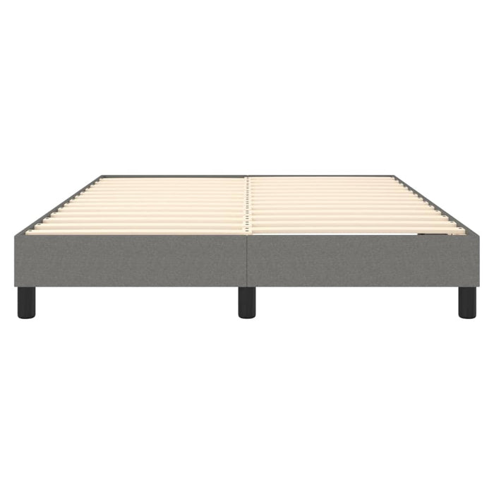 Queen Size Box Spring Bed Frame Dark Grey Fabric Toxbppn