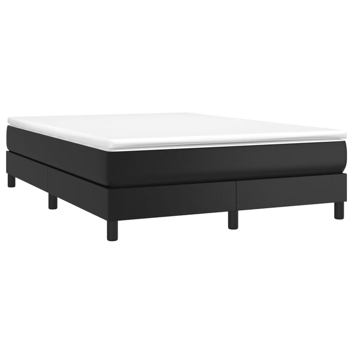 Queen Size Box Spring Bed Frame Black Faux Leather Toxbitb