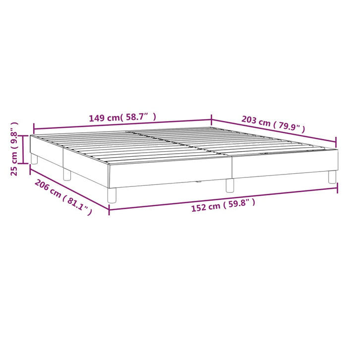Queen Size Box Spring Bed Frame Black Faux Leather Toxbitb