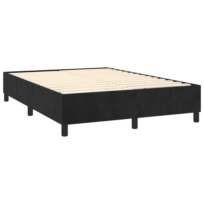 Double Size Box Spring Bed Frame Black Velvet Toxoopx
