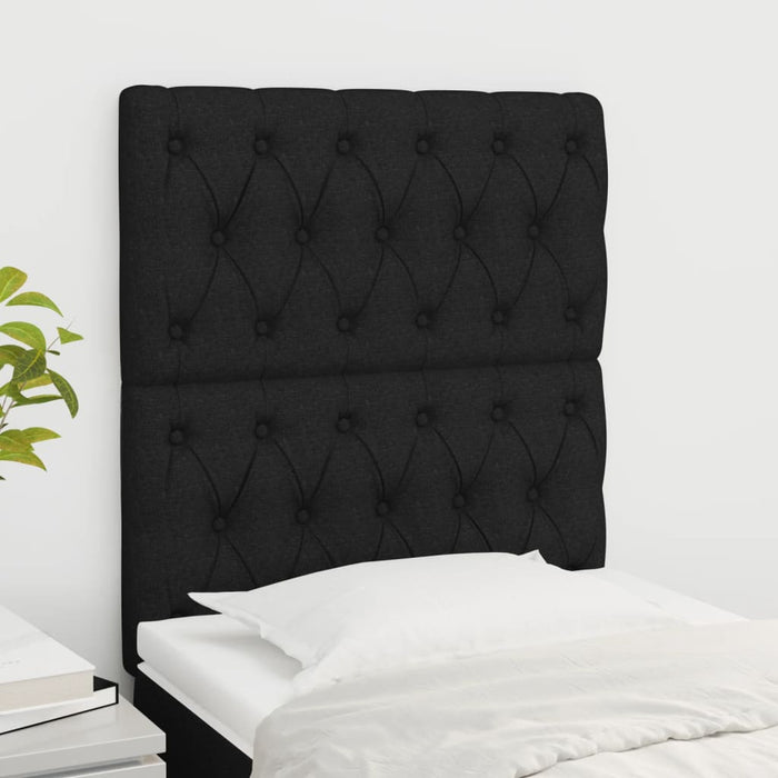 Queen Size Headboards 2 Pcs Black 80X7X78/88 Cm Fabric Toollaa