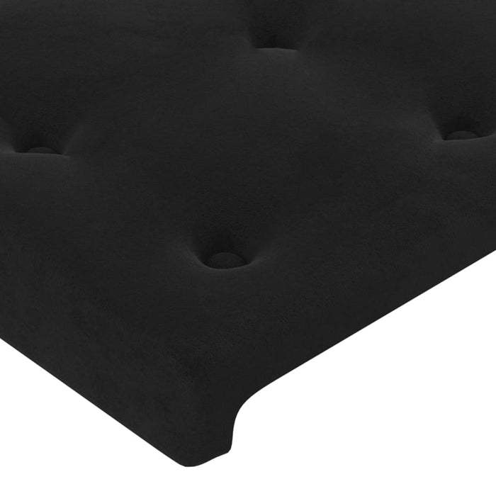 Double Size Headboards 4 Pcs Black 72X5X78/88 Cm Velvet Toolnol