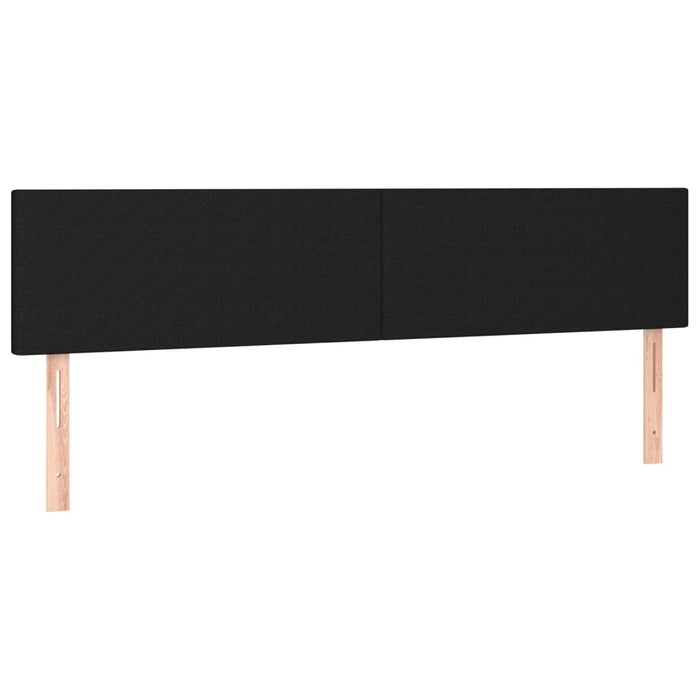 Queen Size Led Headboard Black 160X5X78/88 Cm Fabric Toxotab