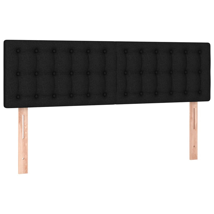 Double Size Led Headboard Black 144 Cm Fabric Toxxbal