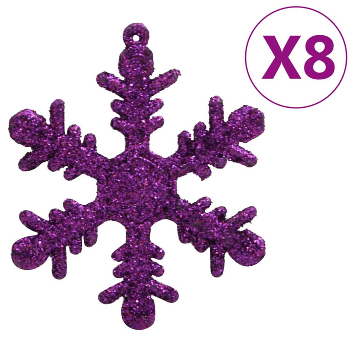 111 Piece Christmas Bauble Set Purple Polystyrene Tplook