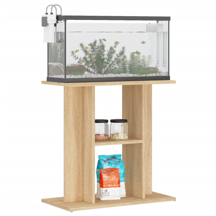 Aquarium Stand Sonoma Oak 60X30X60 Cm Engineered Wood Nttpib